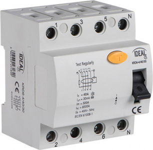 RCD Circuit Breaker - 4 Pole (ERCD443)