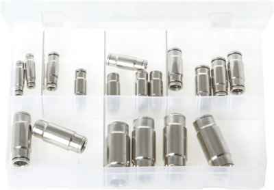 Brass Push-Fit Couplings - Straights, Metric (AB189)