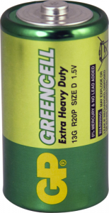 GP BATTERIES 'Greencell' Heavy Duty Batteries - Zinc Chloride (BAT1)