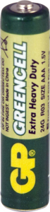 GP BATTERIES 'Greencell' Heavy Duty Batteries - Zinc Chloride (BAT30)