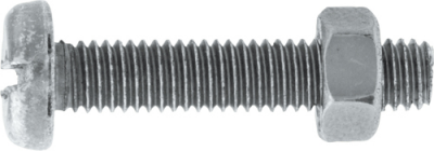 Machine Screws with Nuts, Pan Head, Slotted - Metric (HBA16)