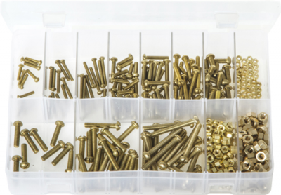 Machine Screws with Nuts, Round Head, Slotted - BA (AB4N)