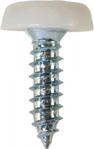 Number Plate Fasteners - Self-Tappers with Plastic Head - Short (NP16)