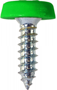 Number Plate Fasteners - Self-Tappers with Plastic Head - Short (NP39)