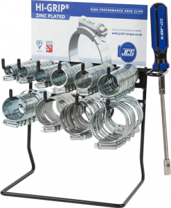 JCS 'Hi-Grip' Hose Clips Dispenser with 100 Clips (JCS100)