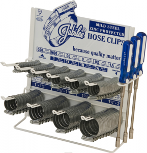 JUBILEE Hose Clips Dispenser with 100 Clips and 3 x Hose Clip Drivers (JUB100)