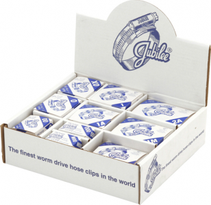 JUBILEE Hose Clips In Branded Boxes In A Handypack Dispenser (JUX100)