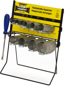 TERRY 'Powergrip' Hose Clips Dispenser with 100 Clips and Hose Clip Driver (HCD100)
