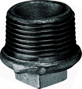 Malleable Iron Pipe Fitting - Square Hollow Plug (290) (TC554)