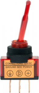 12V Illuminated Toggle Switch - On/Off (EC77)