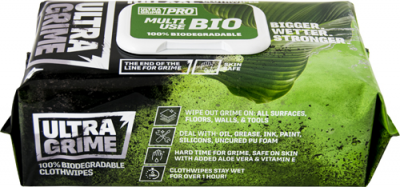 ULTRAGRIME PRO 'Multiuse BIO' Biodegradable Clothwipes (VC124)