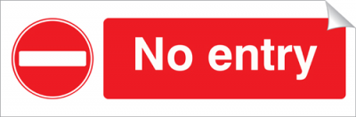 No Entry - 360 x 120 mm (SSA105)