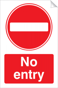 No Entry - 240 x 360 mm (SSA123)