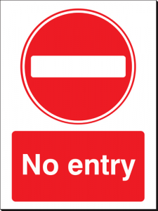 No Entry - 350 x 480 mm (SSB138)