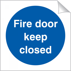 Fire Door Keep Closed - 120 x 120 mm (SSA254)