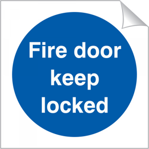Fire Door Keep Locked - 120 x 120 mm (SSA255)