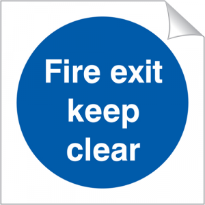 Fire Exit Keep Clear - 120 x 120 mm (SSA256)