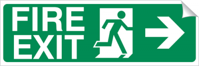 Right Arrow - Fire Exit - 360 x 120 mm (SSA269)