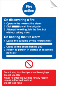 Fire Action - 240 x 360 mm (SSA284)
