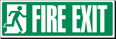 Fire Exit - 360 x 120 mm (SSB264)
