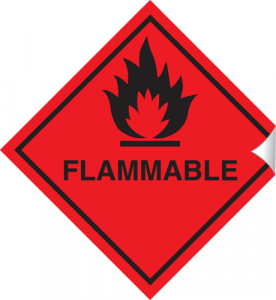 Flammable - 100 x 100 mm (SSA239)