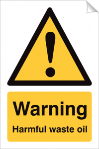 Warning Harmful Waste Oil - 240 x 360 mm (SSA224)