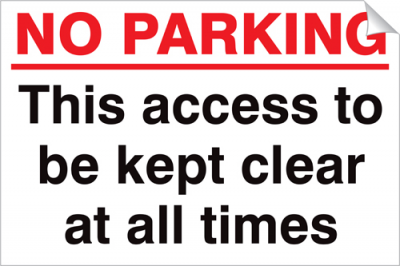 No Parking This Access To Be Kept Clear - 360 x 240 mm (SSA306)