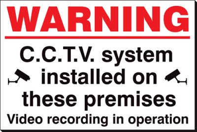 Warning CCTV In Operation - 360 x 240 mm (SSB309)