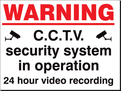 Warning CCTV Security System - 480 x 350 mm (SSB247)