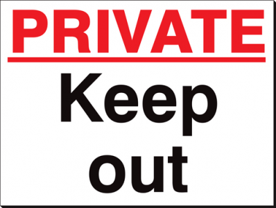 Private Keep Out - 480 x 350 mm (SSB248)