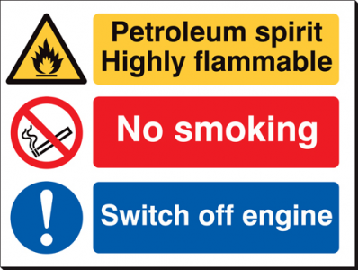 Petroleum Spirit Highly Flammable - 480 x 350 mm (SSB251)