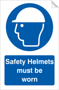 Safety Helmets Must Be Worn - 240 x 360 mm (SSA408)