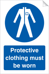 Protective Clothing Must Be Worn - 240 x 360 mm (SSA414)