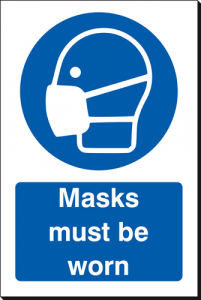 Masks Must Be Worn - 240 x 360 mm (SSB403)