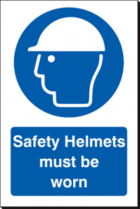 Safety Helmets Must Be Worn - 240 x 360 mm (SSB407)