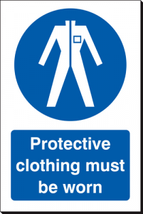 Protective Clothing Must Be Worn - 240 x 360 mm (SSB413)