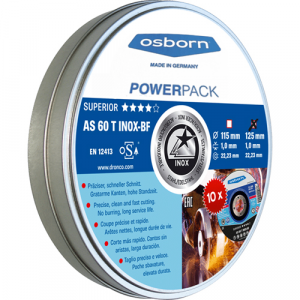 OSBORN '1 mm Inox Special' Flat Metal Cutting Discs In 'Lifetime-Plus' Tins (DCLP51)