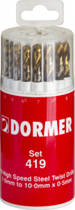 DORMER 'A002' HSS Jobber Twist Drill Set - Metric Set No. '419' (DDK19)
