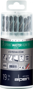 ALPEN 'Sprint Master' HSS Jobber Drill Set - Metric Sizes (DRK19)