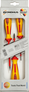 BONDHUS 3 Piece VDE Screwdriver Set (TL1009)