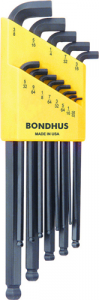 BONDHUS Stubby Ball Hex Key Wrench Set - Imperial (TL354)