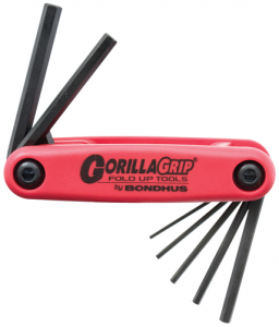BONDHUS 'GorillaGrip&reg;' Hex Driver Fold Up Set - Metric (TNB12592)