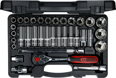 KS TOOLS 'CHROMEplus' 1/2" Drive Socket Set (K918.0635)