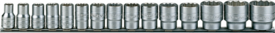 TENG TOOLS 1/2" Drive Regular Socket Set - 12 Point (TM1215MM)