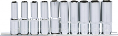 KS TOOLS 'CHROMEplus' 1/2" Drive Deep Socket Set (K918.0612)