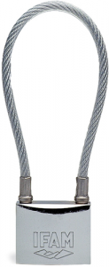 IFAM Security Cable Shackle Padlocks - Stainless Steel (PAD350C)