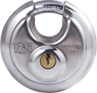 IFAM Circular Discus Padlock - Stainless Steel (PAD195)