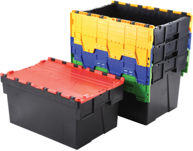 BARTON Attached Lidded Euro Containers (SB86R)