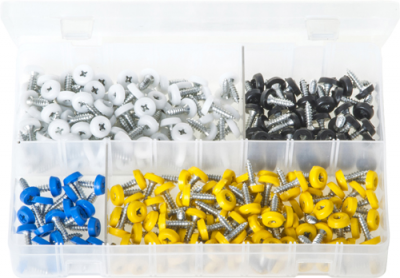 Number Plate Fasteners with Plastic Head - Short (AB184)