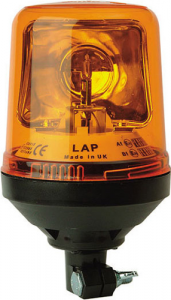 LAP ELECTRICAL Halogen Rotating Beacon - DIN Pole Mount (EBC104)